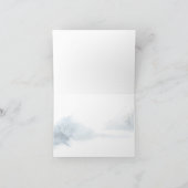 冬の森の風景　狐　サンキュー カード (内部)