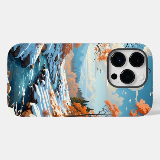 冬の森の風景 Case-Mate iPhoneケース (裏面 (横))