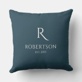 冬の森の馬の馬モノグラム クッション (裏面)