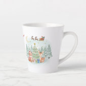 冬の森の魔法のクリスマスの夜 カフェラテマグ (右)