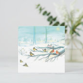 冬の森の鳥 シーズンカード (スタンド正面)