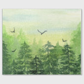 冬の森の鳥 ラッピングペーパー (フラット)