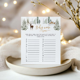 冬の森の鹿のベビー名の競争ゲーム