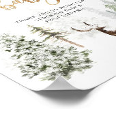 冬の森の鹿の本ベビーポスター ポスター (角)