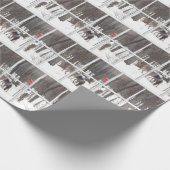 冬の森の鹿の群れ ラッピングペーパー (角)