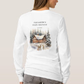 冬の森の鹿 ママになる Tシャツ (裏面)