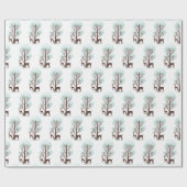 冬の森の鹿 ラッピングペーパー (フラット)