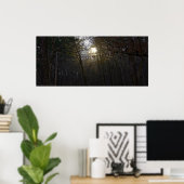 冬の森の黄金の日の出 ポスター (ホームオフィス)