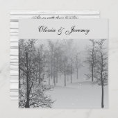 冬の森への招待 招待状 (正面/裏面)