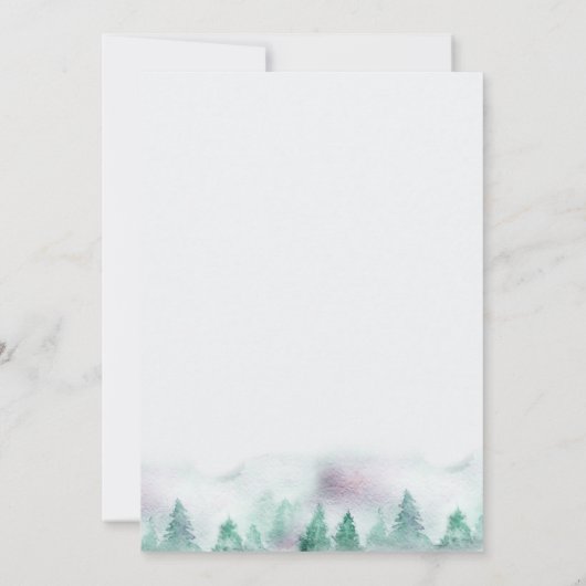 冬の森エレガントのクリスマスパーティー 招待状 (裏面)