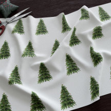 冬の森グリーンクリスマスツリーパターンホワイト