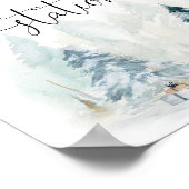 冬の森サニタイジングステーションポスター ポスター (角)