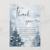 冬の森サンキューカード外は寒い エンクロージャーカード (正面)