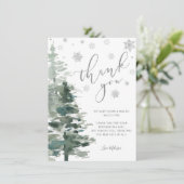 冬の森シルバーフラット外は寒い サンキューカード (スタンド正面)