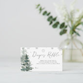 冬の森シルバー外のおむつ冷たい エンクロージャーカード (スタンド正面)