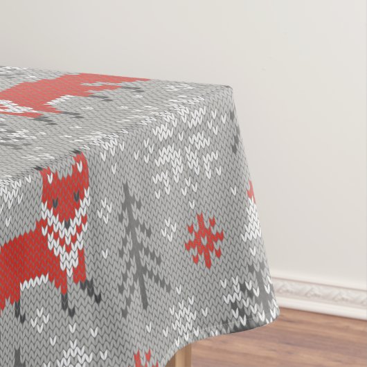 冬の森スカンジナビアのクリスマスのキツネ テーブルクロス (インサイチュ)