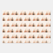 冬の森ニュートラルクリスマスツリー ラッピングペーパーシート (正面)