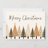 冬の森ニュートラル2枚の写真クリスマス シーズンカード (正面)