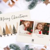 冬の森ニュートラル2枚の写真クリスマス シーズンカード