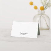 冬の森パインツリーシエレガントック結婚ズ プレイスカード (裏面)