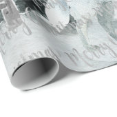 冬の森ホワイトウルフメリークリスマス ラッピングペーパー (ロールコーナー)