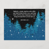 冬の森マシューKJV聖句クリスマス シーズンポストカード (正面)