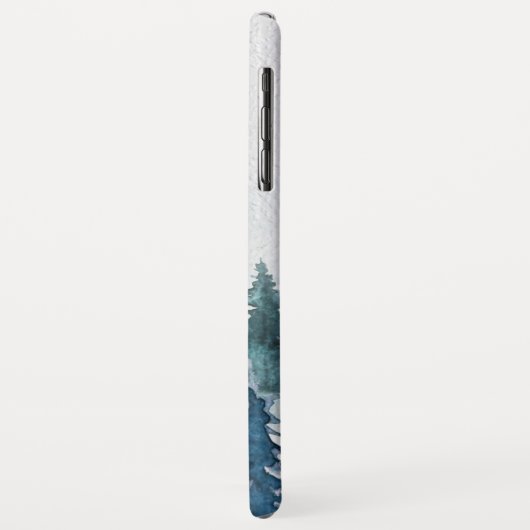 冬の森ムーディウォータカラーパーソナライズされた Case-Mate iPhoneケース (裏面/左)