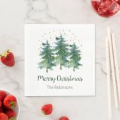 冬の森メリークリスマス スタンダードランチョンナプキン (インサイチュ)