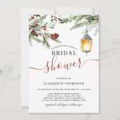 冬の森ランタンブライダルシャワー招待状 招待状 (正面)