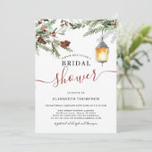 冬の森ランタンブライダルシャワー招待状 招待状 (スタンド正面)