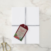 冬の森レッドトラックサンキューラベル ギフトタグ (より糸付き)