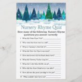 冬の森子供部屋ライムクイズベビーシャワーゲーム (正面)