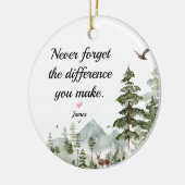 冬の森忘れは決して違いない セラミックオーナメント (左)