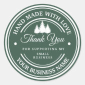 冬の森感謝していあなた ラウンドシール (正面)