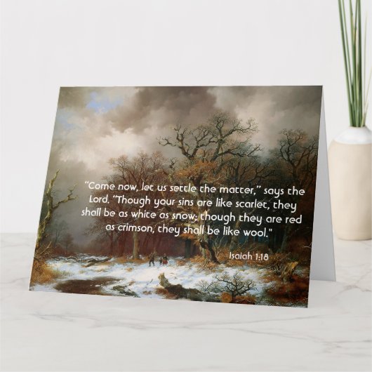 冬の森林アイザイアの聖なる書物、経典の救助の大きいカード カード (正面)