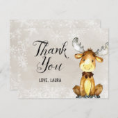 冬の森林サンキューカード サンキューカード (正面/裏面)