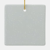 冬の森林シカのパーソナライズなクリスマス セラミックオーナメント (裏面)