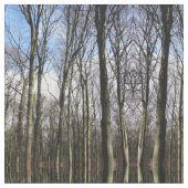 冬の森林写真の生地 ファブリック (クローズアップ)