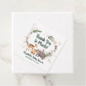 冬の森林動物の赤ちゃんシャワーありがとう フェイバータグ (インサイチュ)