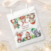 冬の森林動物の赤ちゃんシャワーありがとう フェイバーバッグ (クリップ留めされた状態)