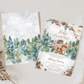 冬の森林動物の赤ちゃんシャワー 招待状