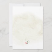 冬の森林動物の赤ちゃんシャワー 招待状 (裏面)