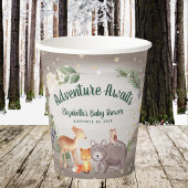 冬の森林動物の赤ちゃんシャワー 紙コップ