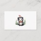 冬の森林動物ベビーシャワーおむつラッフル エンクロージャーカード (裏面)