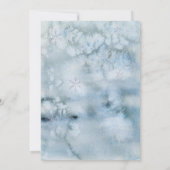 冬の森林外の冷たい赤ちゃんシャワー 招待状 (裏面)