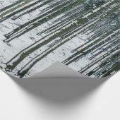 冬の森林景色の雪で覆われた木 ラッピングペーパー (角)