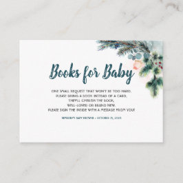 冬の森林本ベビー エンクロージャーカード