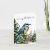 冬の森林東部ブルーバードパインツリー林 シーズンカード (正面)