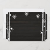 冬の森林森林男の赤ちゃんのシャワーの招待状 招待状 (裏面)