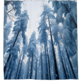 冬の森林樹 シャワーカーテン (正面)